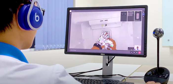 デジタルツインの活用例：Microsoft HoloLens2(ホロレンズ2)　遠隔支援MRアプリデモ